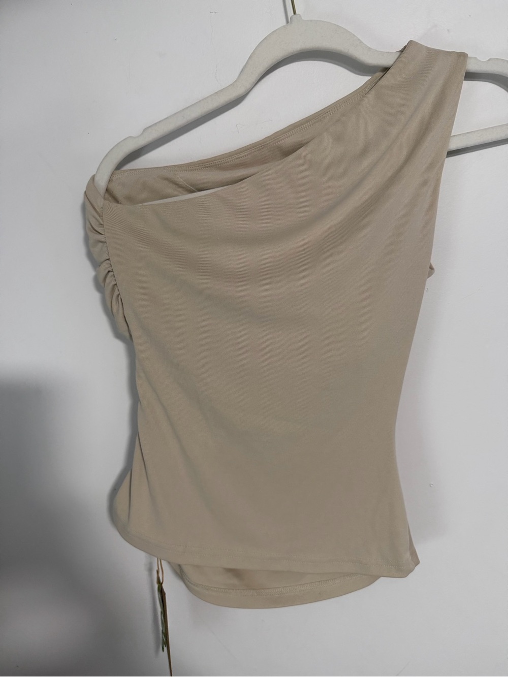 Sandwashed One Shoulder Ruched Bra Tank - Picture 3 of 4